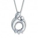 Mothers Diamond Necklace made in 14k Gold 
