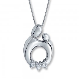 Mothers Diamond Necklace made in 14k Gold  Mothers Diamond Necklace made in 14k Gold