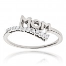 Mothers Diamond Ring Made in 14k Gold