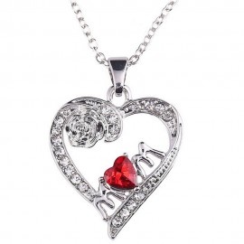 Mum necklace with Natural Ruby made in 14k Gold Mum necklace with Natural Ruby made in 14k Gold