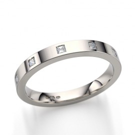 Gold Princess Cut 5 Stone Wedding Ring Gold Princess Cut 5 Stone Wedding Ring