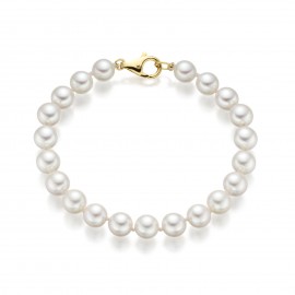 Freshwater Pearl Bracelet Made In 14K Yellow Gold Freshwater Pearl Bracelet Made In 14K Yellow Gold