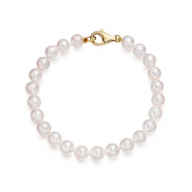 Freshwater Pearl Bracelet Made In 14K Yellow Gold Freshwater Pearl Bracelet Made In 14K Yellow Gold