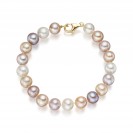 Freshwater Pearl Bracelet Made In 14K Yellow Gold