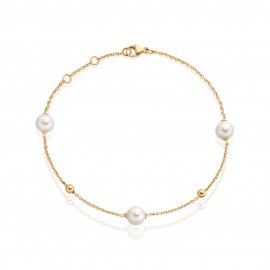 Freshwater Pearl Bracelet Made In 14K Yellow Gold Freshwater Pearl Bracelet Made In 14K Yellow Gold