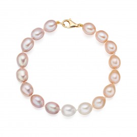 Freshwater Paerl Bracelet Made In 14K Yellow Gold Freshwater Paerl Bracelet Made In 14K Yellow Gold