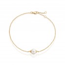Freshwater Pearl Bracelet Made In 14K Yellow Gold