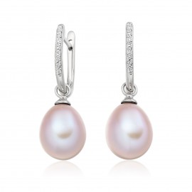Freshwater Pearl Earring Made In 14K White Gold Freshwater Pearl Earring Made In 14K White Gold