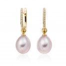 Freshwater Pearl Earring Made In 14K Yellow Gold