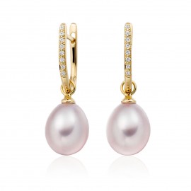 Freshwater Pearl Earring Made In 14K Yellow Gold Freshwater Pearl Earring Made In 14K Yellow Gold