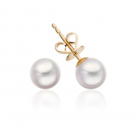 Freshwater Pearl Earring Made In 14K Yellow Gold Freshwater Pearl Earring Made In 14K Yellow Gold
