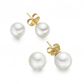 Freshwater Pearl Earring Made In 14K Yellow Gold Freshwater Pearl Earring Made In 14K Yellow Gold