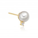 Freshwater Pearl Earring Made In 14K Yellow Gold