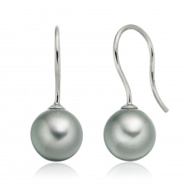 Tehitian Pearl Earring Made In 14K White Gold Tehitian Pearl Earring Made In 14K White Gold