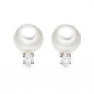 Freshwater Pearl Earring Made In 14K White Gold