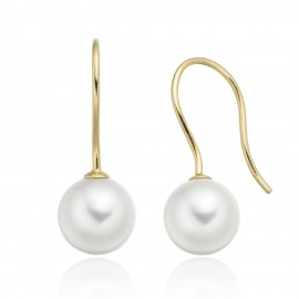 Freshwater Pearl Earring Made In 14K Yellow Gold Freshwater Pearl Earring Made In 14K Yellow Gold
