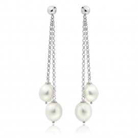 Freshwater Pearl Earring Made In 14K White Gold Freshwater Pearl Earring Made In 14K White Gold