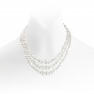 Freshwater Pearl And Diamonds Necklace Made In 14K White Gold