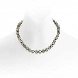 Tehitian Pearl Necklace Made In 14K White Gold Tehitian Pearl Necklace Made In 14K White Gold