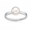 Freshwater Pearl Ring Made In 14K White Gold