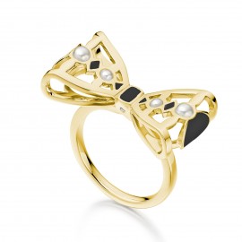 Freshwater Pearl Ring Made In 14K Yellow Gold