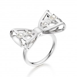 Freshwater Pearl Ring Made  In 14K White Gold Freshwater Pearl Ring Made  In 14K White Gold