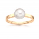 Freshwater Pearl Ring Made In 14K Yellow Gold