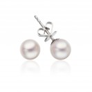 Freshwater Pearl Earring Made In 14k White Gold