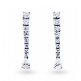 Diamond Drop Earrings In White Gold (0.69 Ct)    Diamond Drop Earrings In White Gold (0.69 Ct)