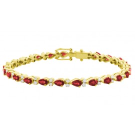 The Dazzling Burmese Ruby And Diamond Bracelet Made in 14k White Gold ( 6.01cts Ruby) The Dazzling Burmese Ruby And Diamond Bracelet Made in 14k White Gold ( 6.01cts Ruby)