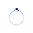   Blue Sapphire And Diamond Ring Set in 14K White Gold ( 0.55ct Bs)