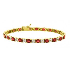 Burmese Ruby Bracelet made in 18k Yellow Gold ( 6.25cts Ruby ) Burmese Ruby Bracelet made in 18k Yellow Gold ( 6.25cts Ruby )