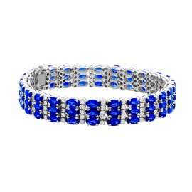 Blue Sapphire Bracelet made in 18k White Gold ( 21.67cts Bs) Blue Sapphire Bracelet made in 18k White Gold ( 21.67cts Bs)