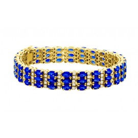 Blue Sapphire Bracelet made in 18k Yellow Gold ( 21.67cts Bs) Blue Sapphire Bracelet made in 18k Yellow Gold ( 21.67cts Bs)