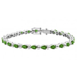 Emerald Bracelet made in 14k White Gold ( 6.01cts Em) Emerald Bracelet made in 14k White Gold ( 6.01cts Em)