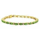 The Tennis Emerald And Diamond Bracelet Made in 14k Yellow Gold (7.83cts Em)