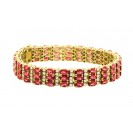 Burmese Ruby Bracelet made in 18k Yellow Gold ( 21.67cts Ruby)