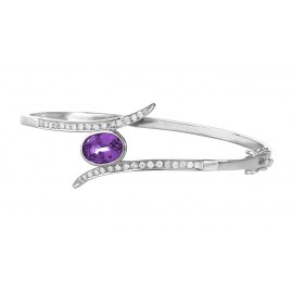 Amethyst Diamond Bangle made in 14k White Gold(2.7ct) Amethyst Diamond Bangle made in 14k White Gold(2.7ct)