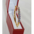 Blue Sapphire And Diamond Bangles made in 18k Yellow Gold ( 3.15cts Bs)