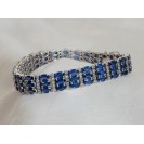 Blue Sapphire Bracelet made in 18k White Gold ( 21.67cts Bs)