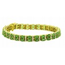 Double Row Emerald Bracelet made in 18k Yellow Gold ( 16.5cts Em)