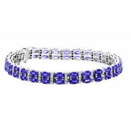 Double Row Tanzanite Bracelet made in 18k White Gold ( 16.5cts Tz) Double Row Tanzanite Bracelet made in 18k White Gold ( 16.5cts Tz)