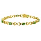 The Heart Of Emerald And Diamond Bracelet made in 18k Yellow Gold ( 3.94cts Em)