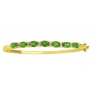 Emerald And Diamond Bangle  made in 18k Yellow Gold ( 3.6cts Em)