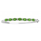 Emerald And Diamond Bangle  made in 18k White Gold ( 3.6cts Em)