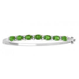 Emerald And Diamond Bangle  made in 18k White Gold ( 3.6cts Em) Emerald And Diamond Bangle  made in 18k White Gold ( 3.6cts Em)