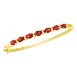 Burmese Ruby And Diamond Bangle made in 18k Yellow Gold ( 3.6cts Ruby) Burmese Ruby And Diamond Bangle made in 18k Yellow Gold ( 3.6cts Ruby)