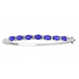 Tanzanite And Diamond Bangle  made in 18k White Gold ( 3.6cts Tz) Tanzanite And Diamond Bangle  made in 18k White Gold ( 3.6cts Tz)