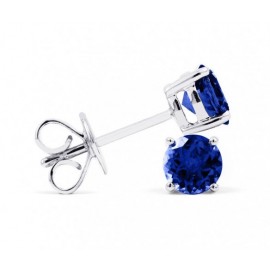 Blue Sapphire  Earring set in 14ct White Gold ( 1.3ct Bs) Blue Sapphire  Earring set in 14ct White Gold ( 1.3ct Bs)