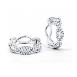 Diamond Stud Earrings In 14k White Gold (0.9 Ct)   Diamond Stud Earrings In 14k White Gold (0.9 Ct)